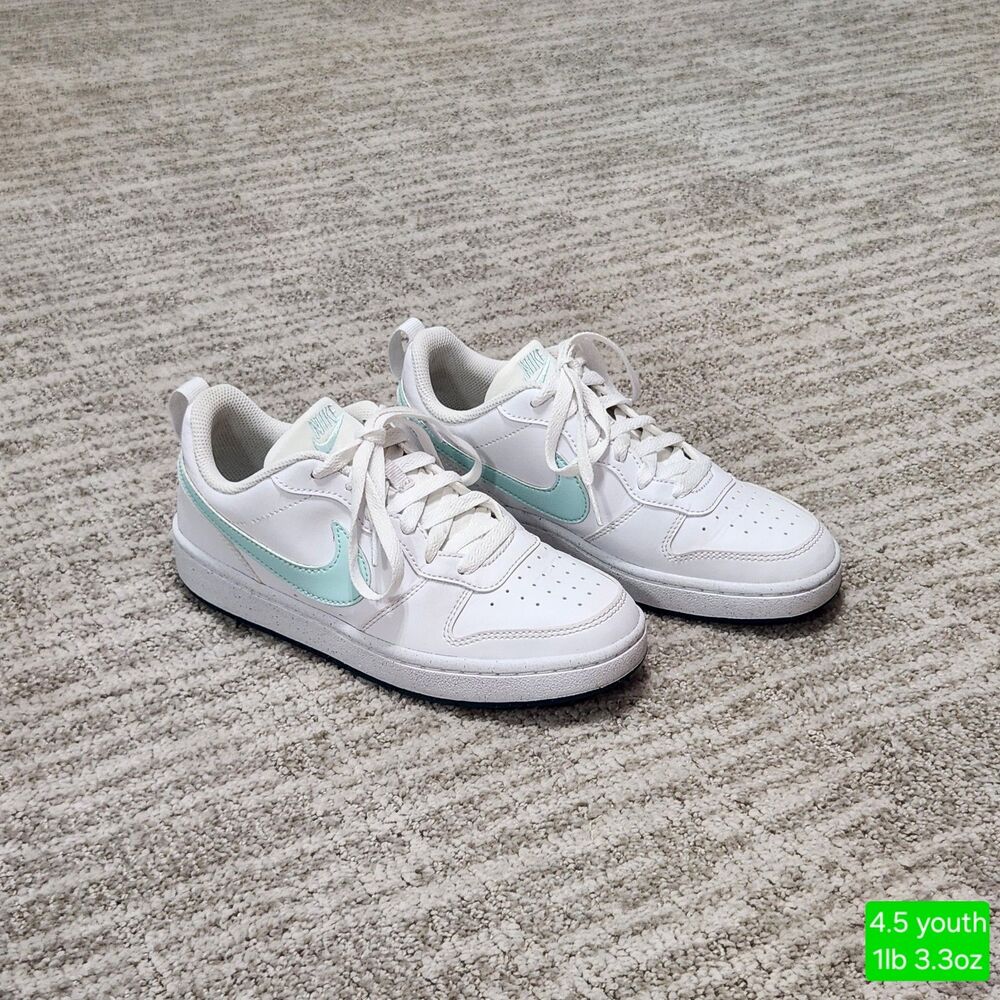 Nike Youth Court Borough Low Recraft White Jade Ice-Geode Teal Size 4.5Y (GS)